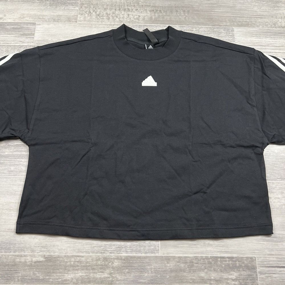 Women's Adidas Future Icons 3-Stripes Tee Size XL Black HT4695 Multi Sport NEW